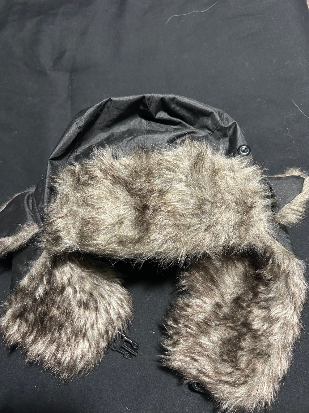 Men's Faux Fur Trapper Hat - Black and Brown